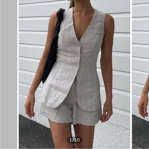 NWT Commense vest and drawstring short set
